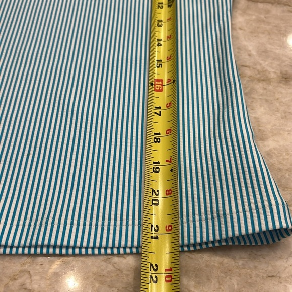 NEW Lands’ End Striped Rash Guard Blue‎ Red Yellow Breton Stripe Women's XS - Picture 8 of 10